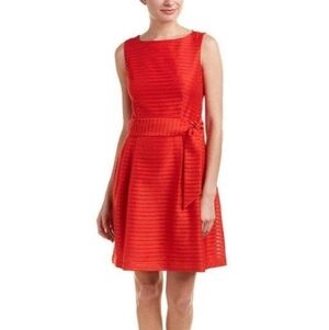 Anne Klein▪️Tomato Red Belted Dress